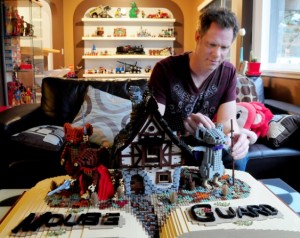 Lego artist Paul Hetherington works on his piece Mouse Guard at his North Vancouver home. Photograph by: Mike Wakefield , North Shore News